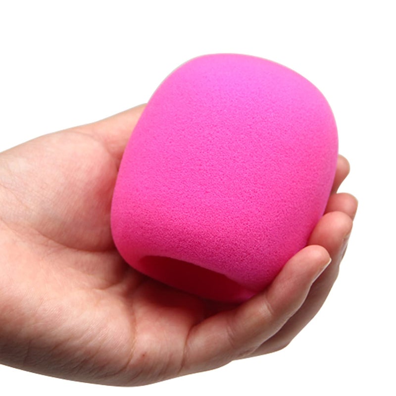 Fielect 5Pcs Microphone Cover Foam Mic Cover Handheld Microphone Windscreen Shield Protection Micro Foam Filter Pink for KTV Broadcasting - Image 3